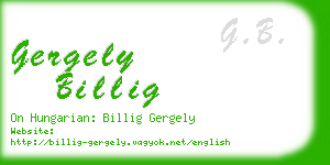 gergely billig business card